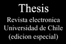 Revista Thesis. Edici&oacute;n especial